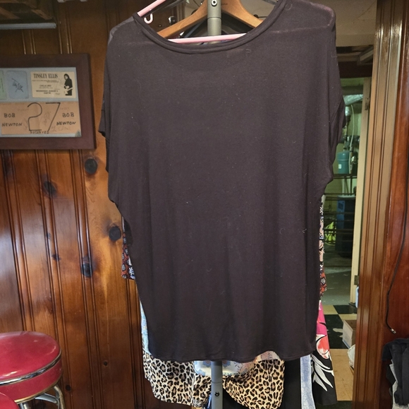 Apt. 9 blouse top shirt black cream misses size petite XL like new - Picture 4 of 6